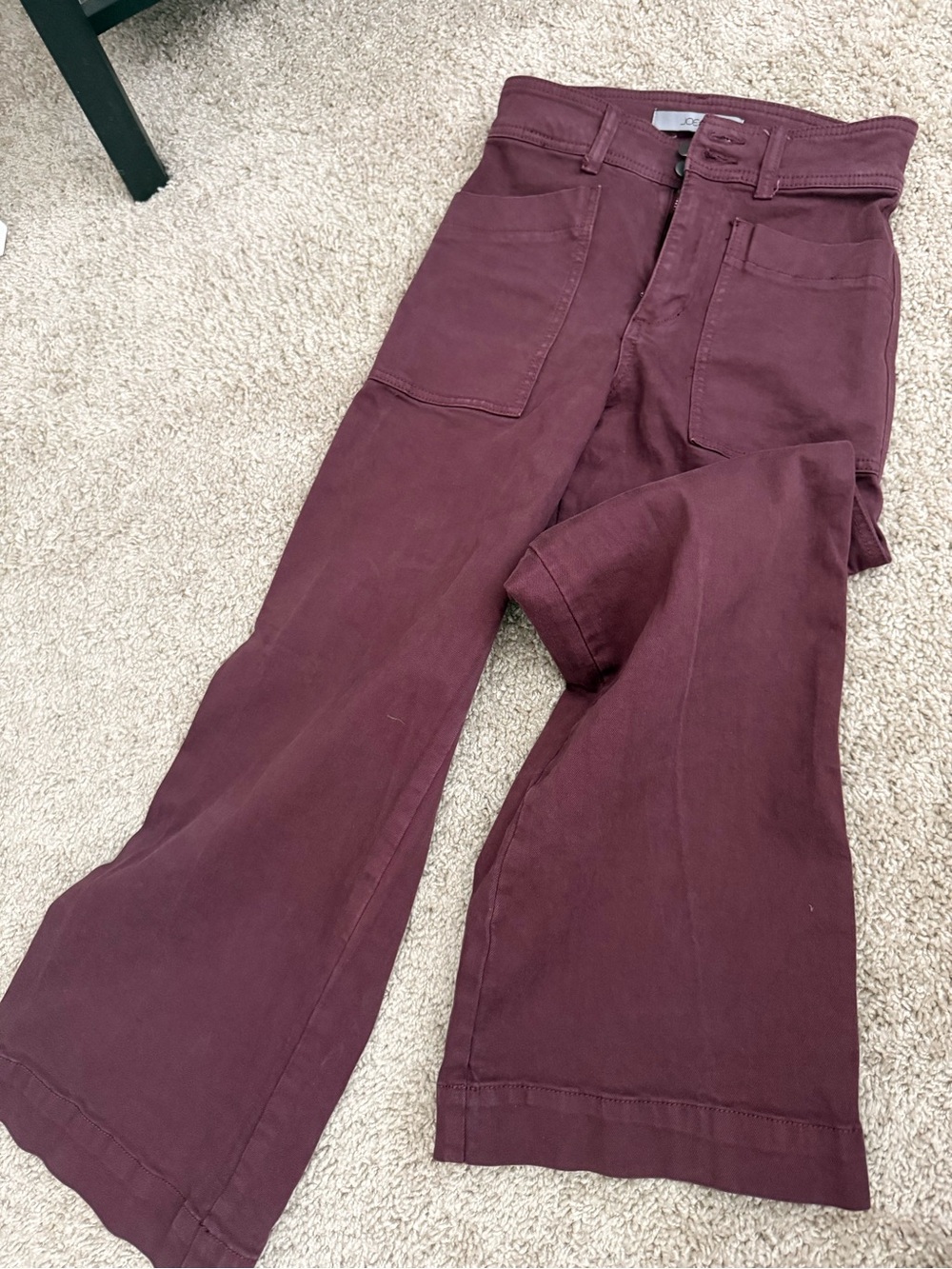 Joe's Jeans Wide Leg Pants in Vineyard Wine